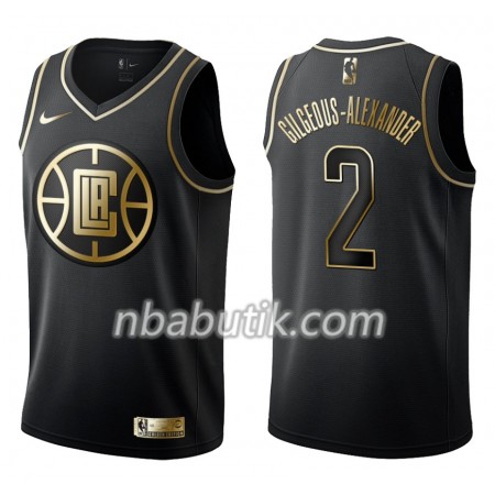 NBA Mænd Trøje Los Angeles Clippers Shai Gilgeous-Alexander 2 Nike Sort Golden Edition Swingman NBA Mænd Trøje Los Angeles Clippers Shai Gilgeous-Alexander 2 Nike Sort Golden Edition Swingman